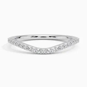 0.17CTW Curved Wedding Band Ring - LR70