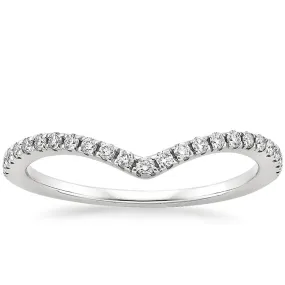 0.17CTW Flair V Shape Wedding Band Ring - LR28