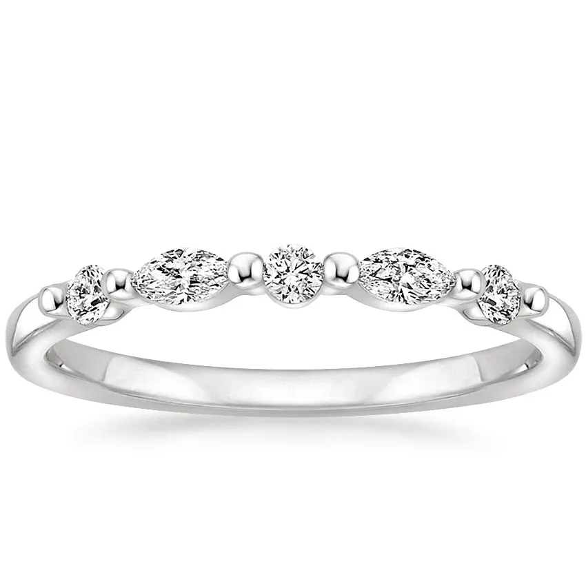 0.20CTW Petite Versailles Wedding Band Ring - LR26