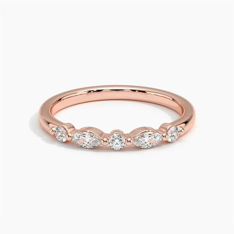 0.20CTW Petite Versailles Wedding Band Ring - LR26