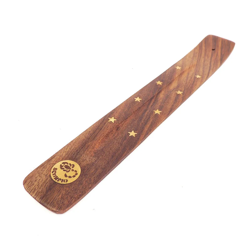 10" Wood Incense Holder - Astrology - Scorpio