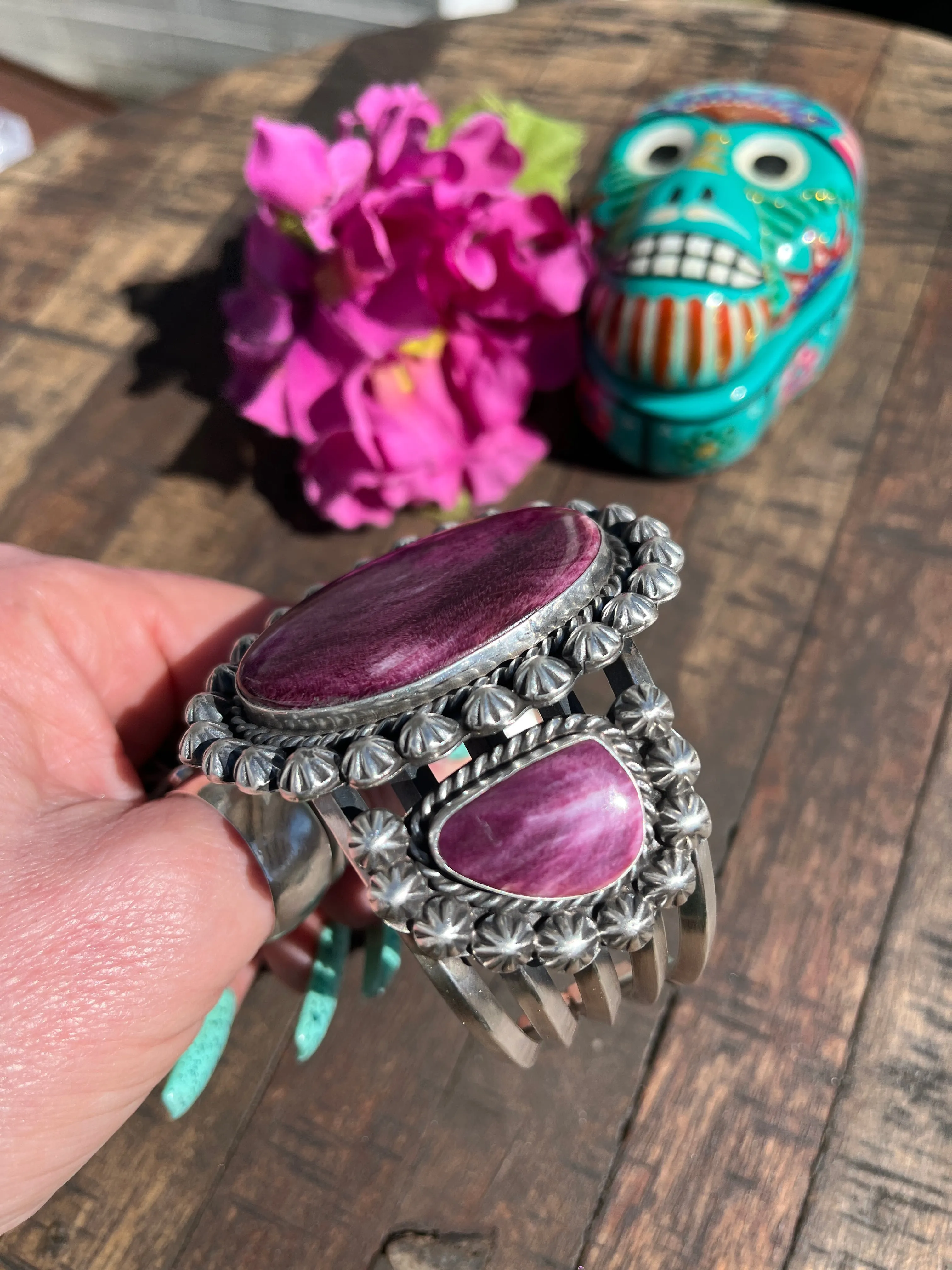 3 Stone Purple Spiny Cuff