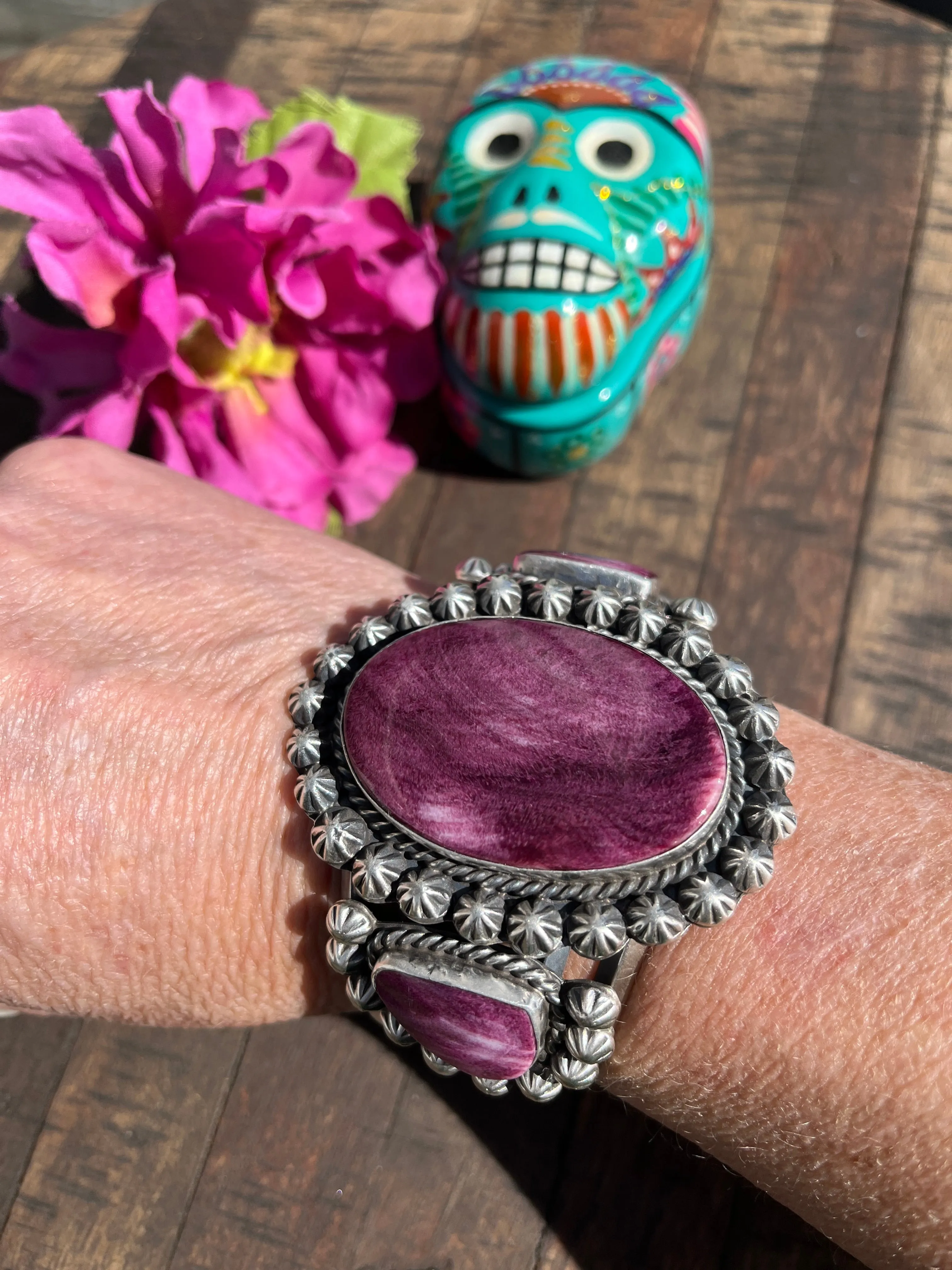 3 Stone Purple Spiny Cuff