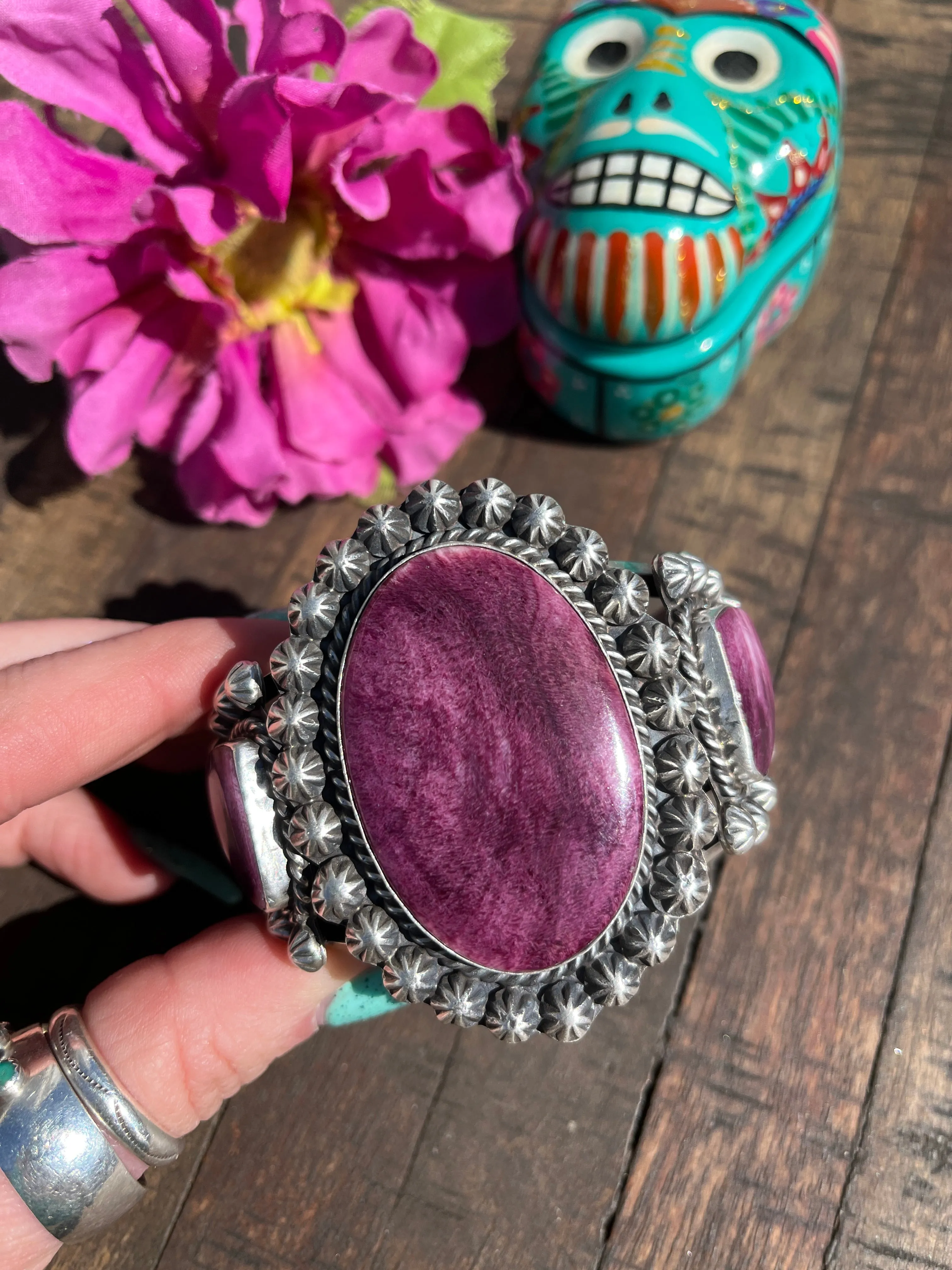 3 Stone Purple Spiny Cuff