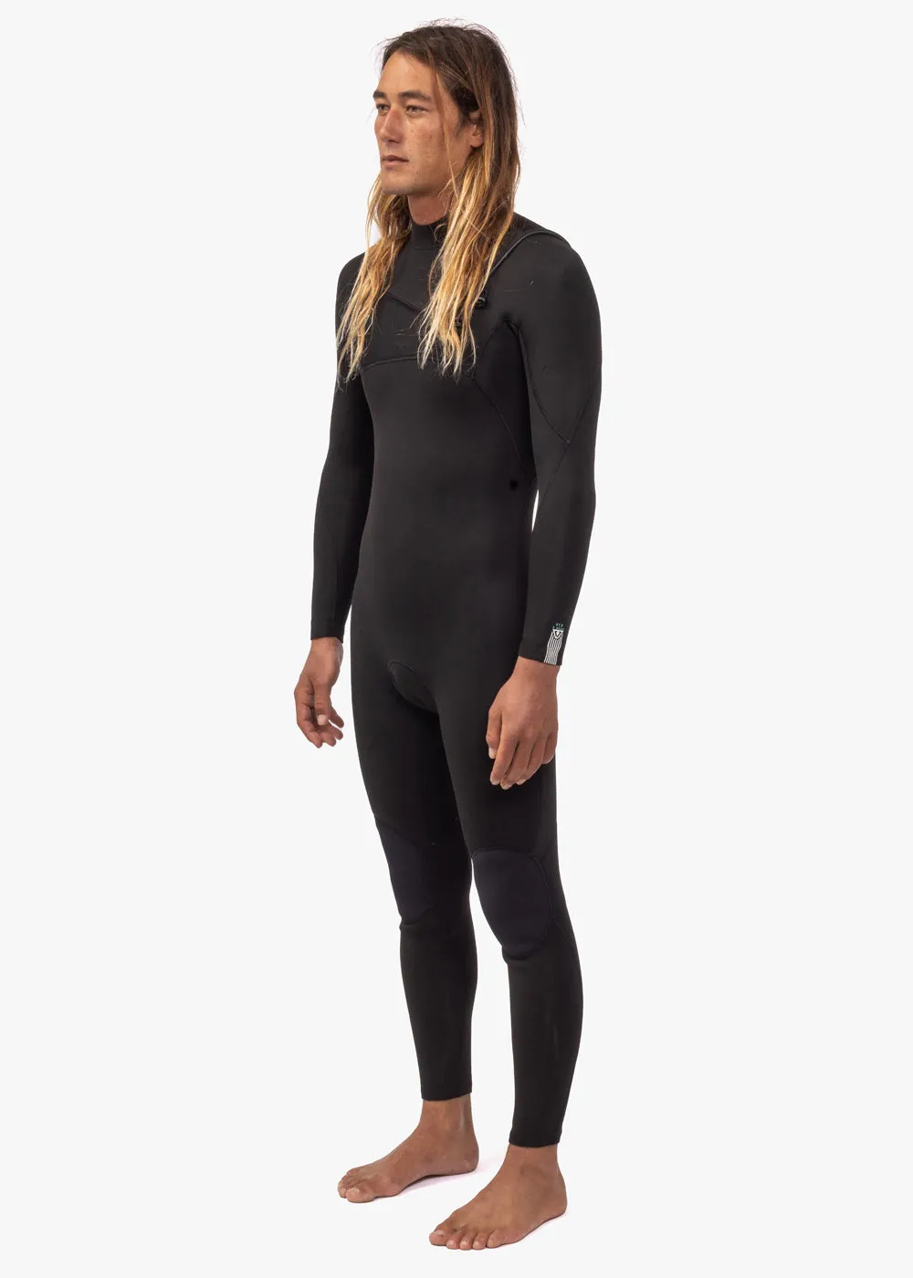 7 Seas 5-4 Full Chest Zip Wetsuit, BLK