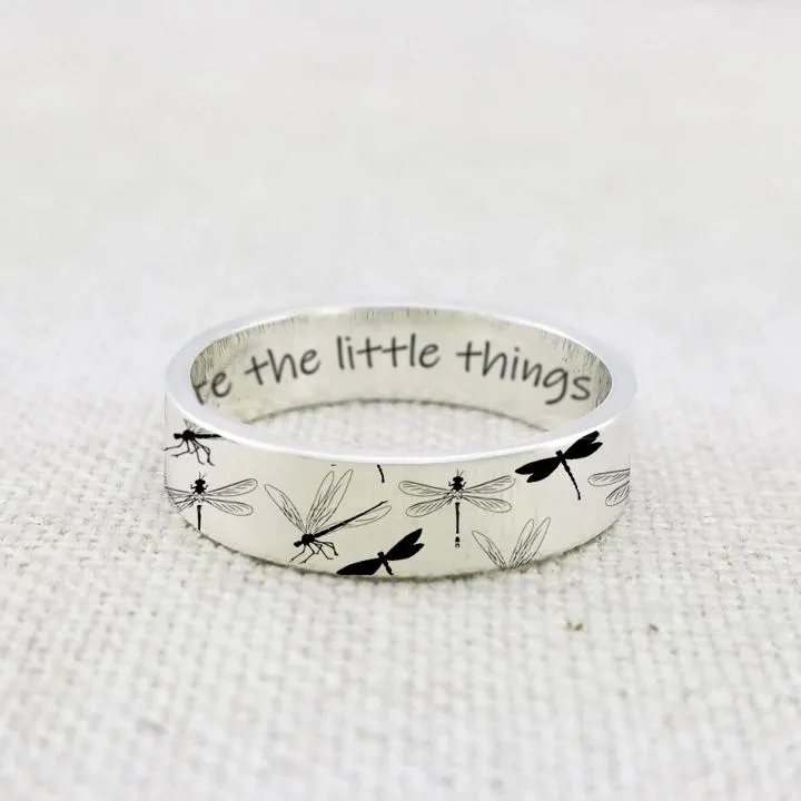 925 Sterling Silver Personalized Dragonfly Ring Dragonfly Jewelry Appreciate The Little Things