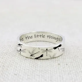 925 Sterling Silver Personalized Dragonfly Ring Dragonfly Jewelry Appreciate The Little Things