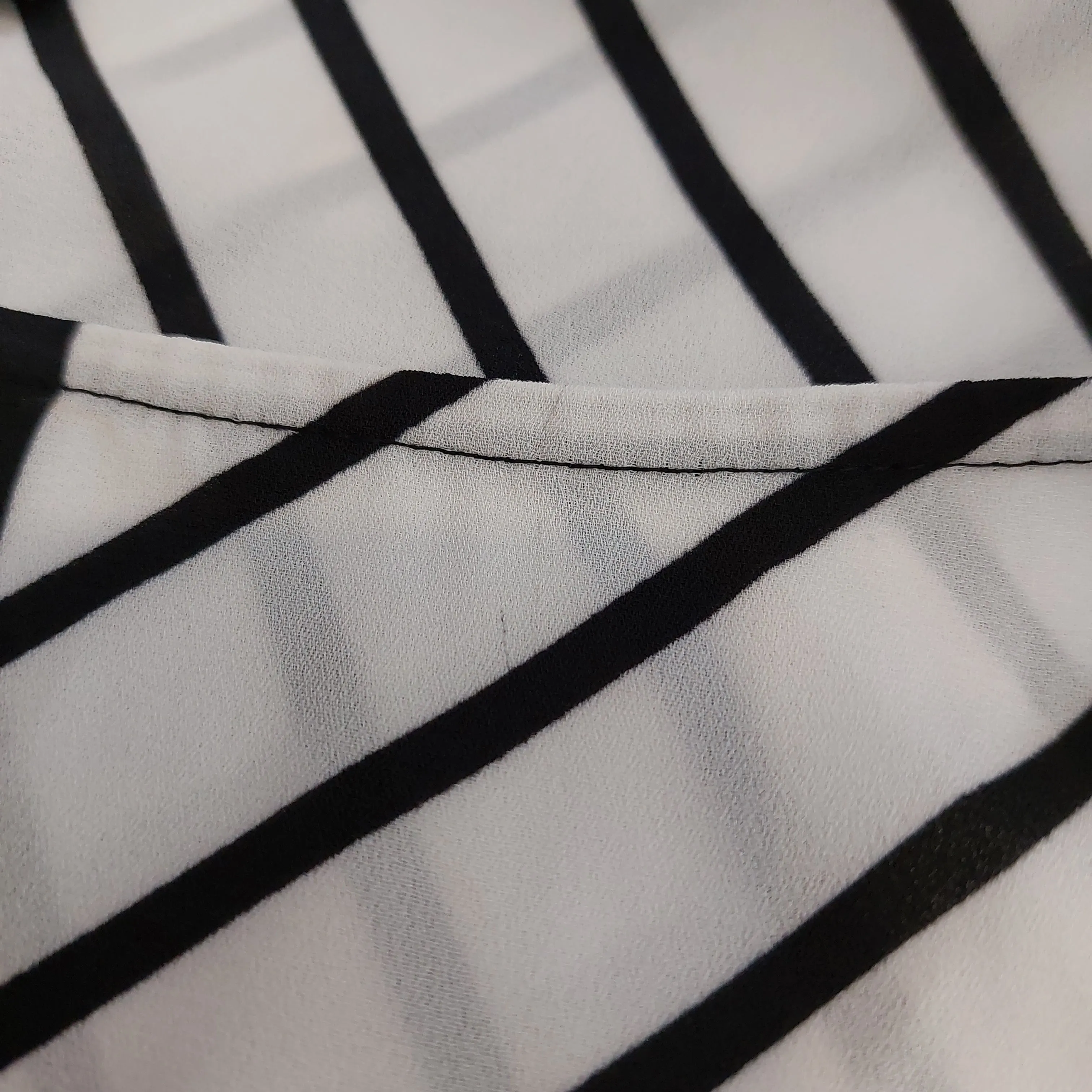 Alfani Black & White Striped Blouse | Gently Used |