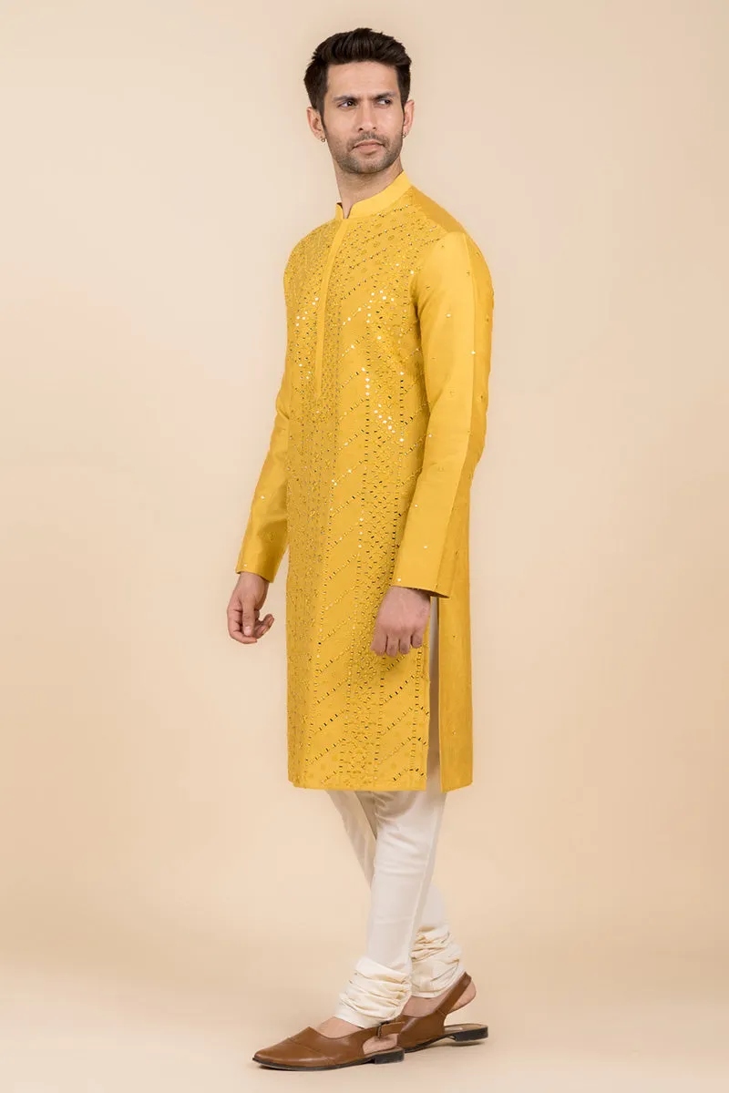 All Over Mirror Embroidered Kurta Set