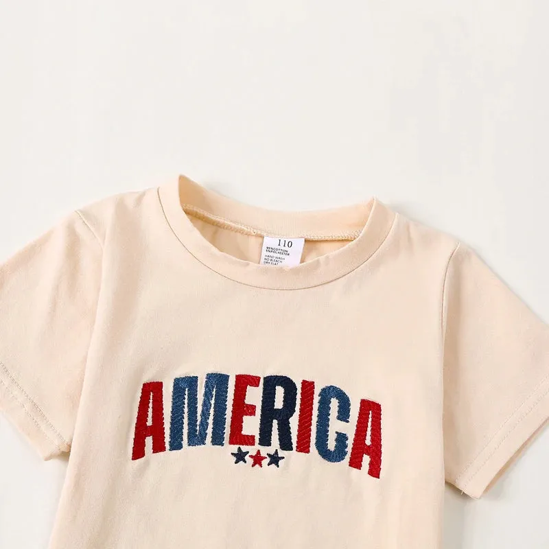 AMERICA Embroidered Tutu Outfit