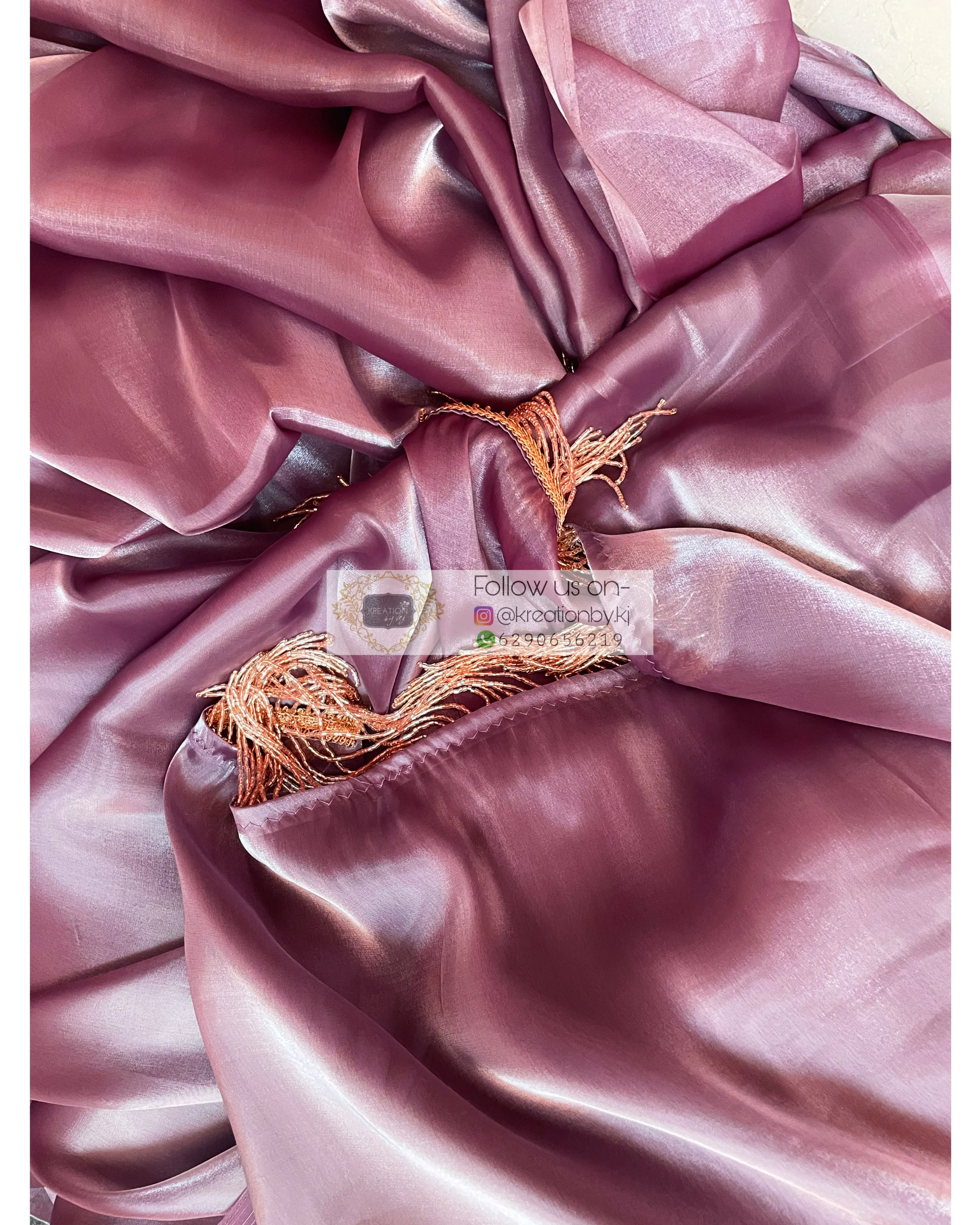 Amethyst Glass Organza Saree