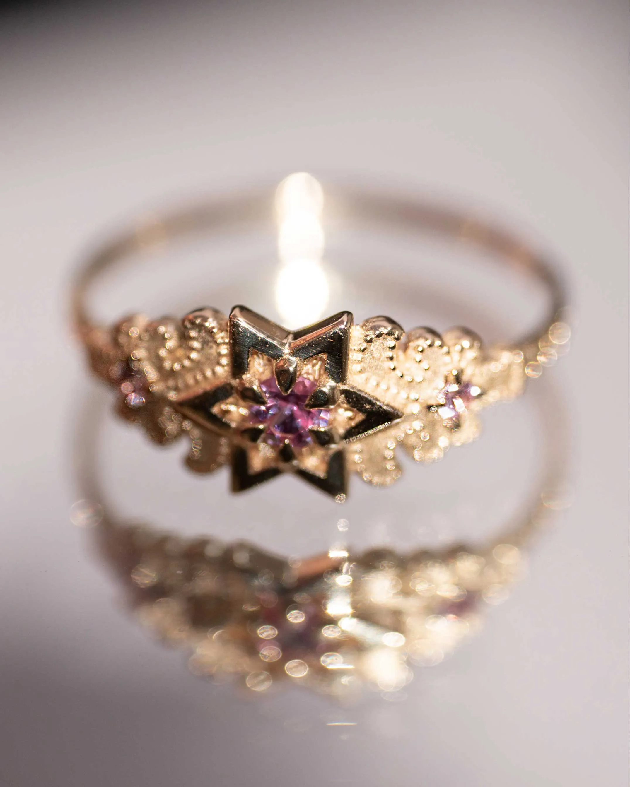 Artifact 06: The North Star in Pink Sapphire Ring