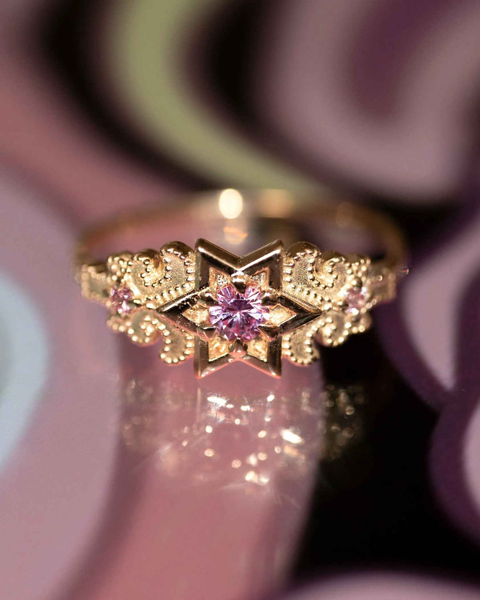 Artifact 06: The North Star in Pink Sapphire Ring