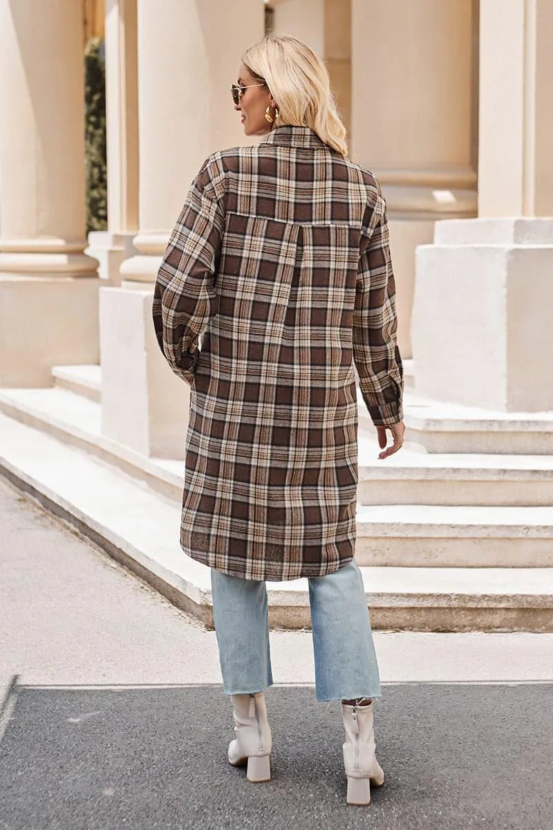 Avery Plaid Collared Neck Long Sleeve Shirt