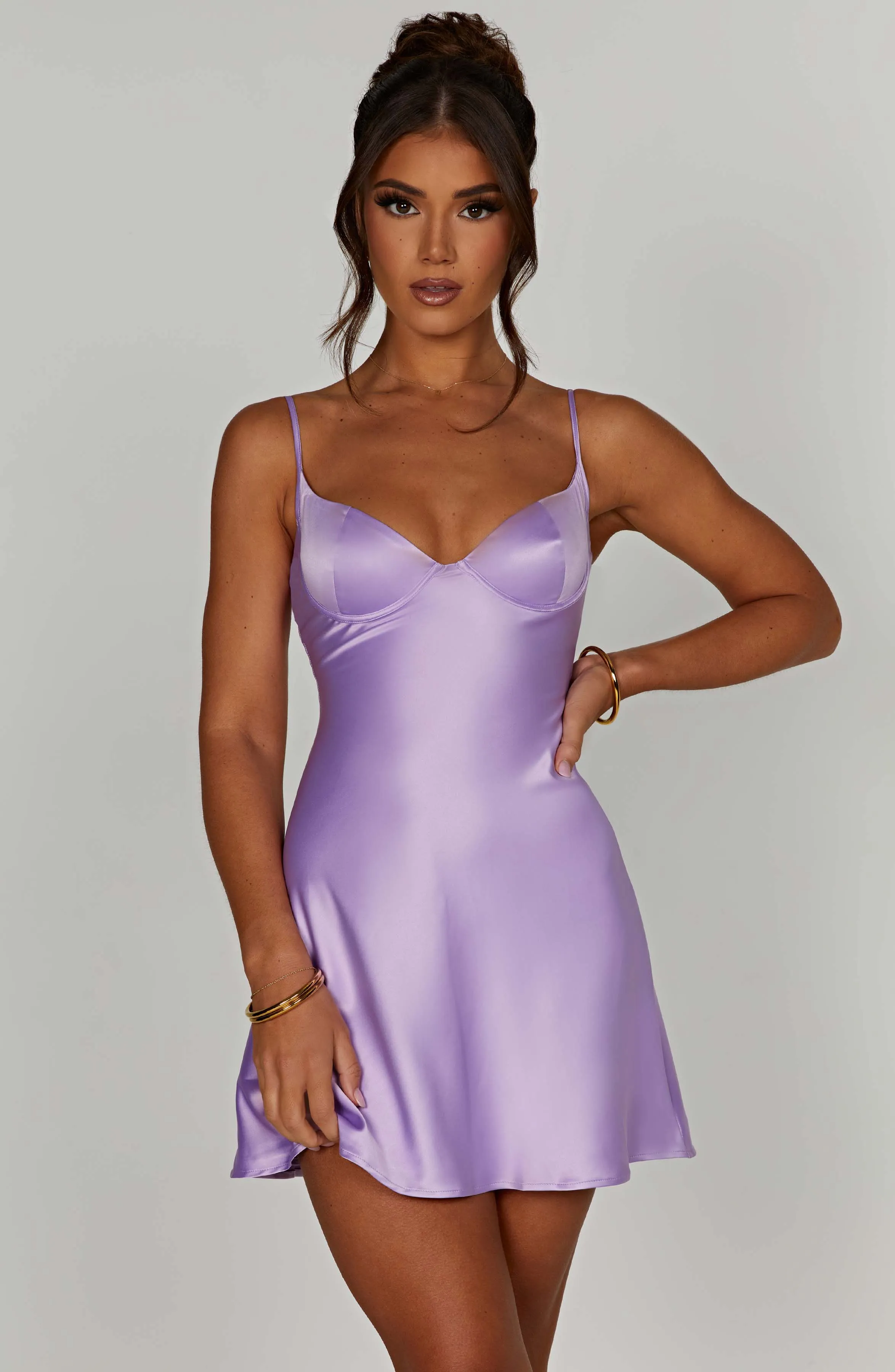 Azaria Mini Dress - Purple