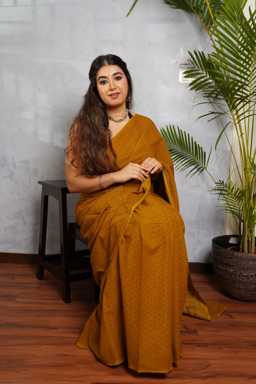 Bagh Hand Block Printed Mul Cotton Saree