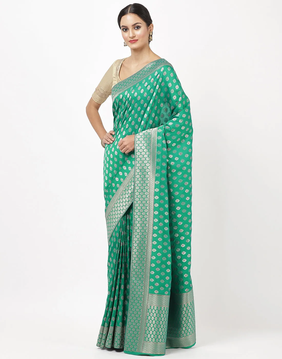 Banarasi Woven Silk  Saree with Embroidered