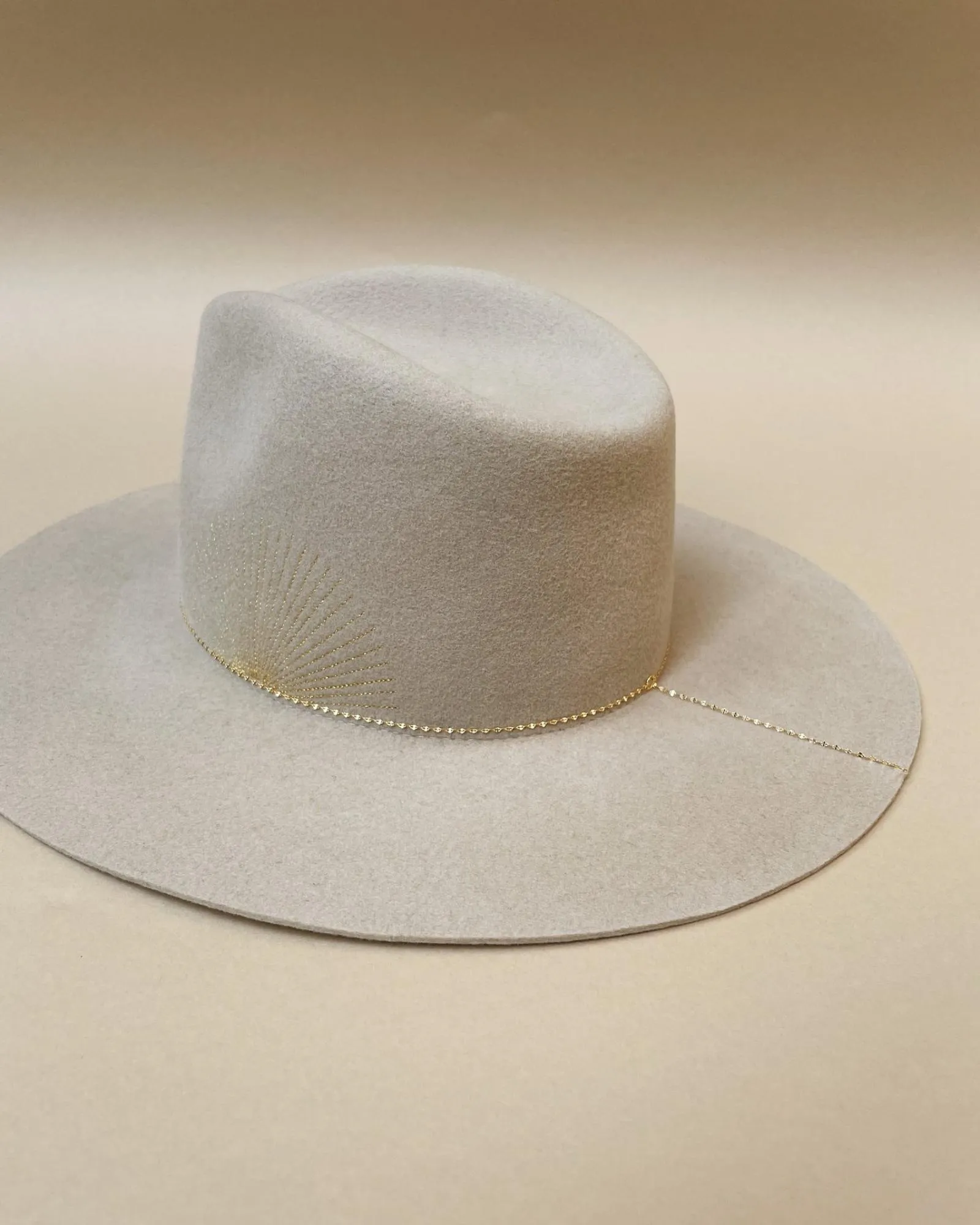 BASILE Embroidered Fedora | Ivory