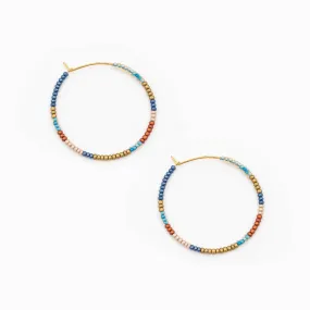 Beaded Hoops Fresh Multi Bronze