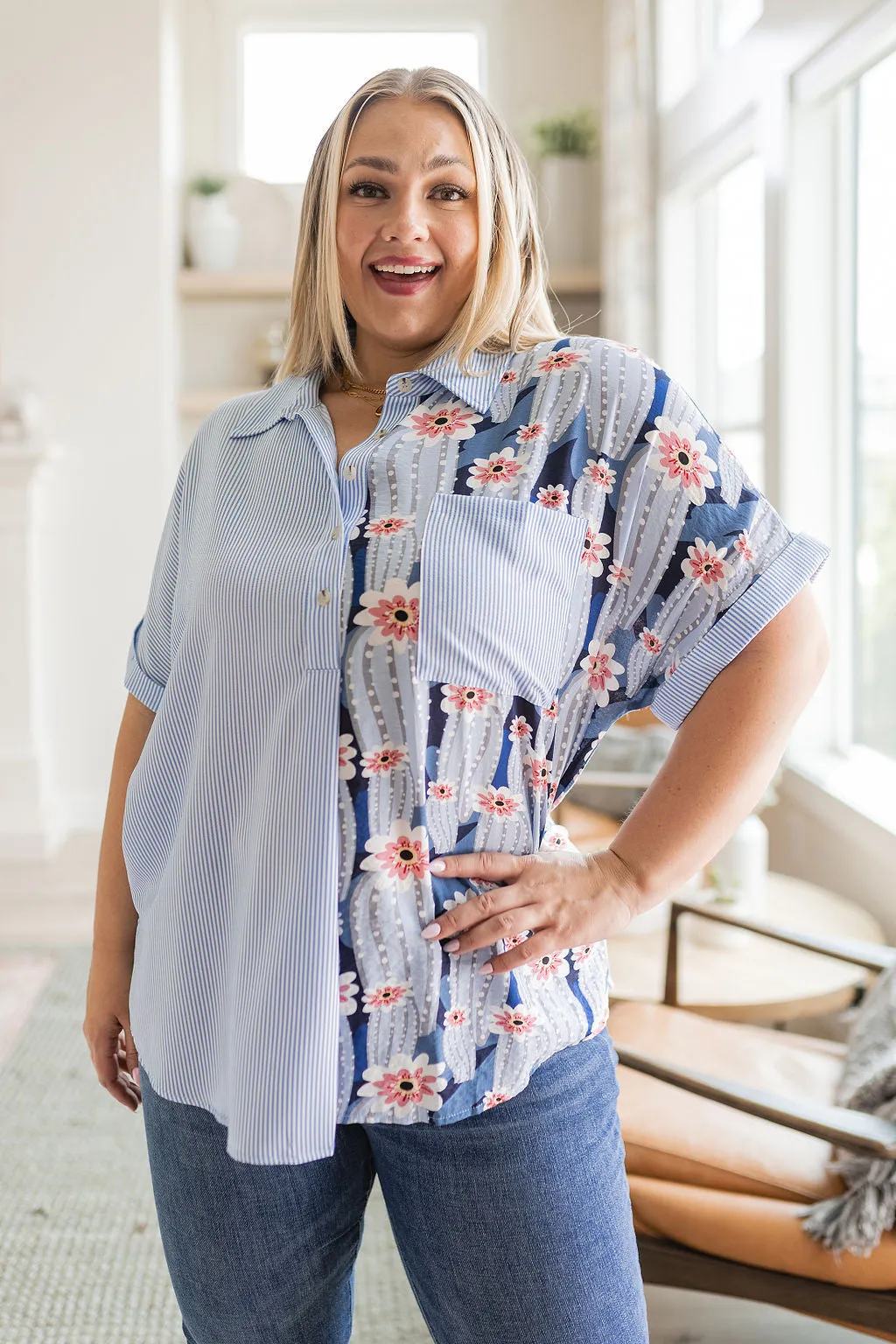 Best Of Both Worlds Button Down Top- USE CODE SPRING24 for 40% OFF!!!!