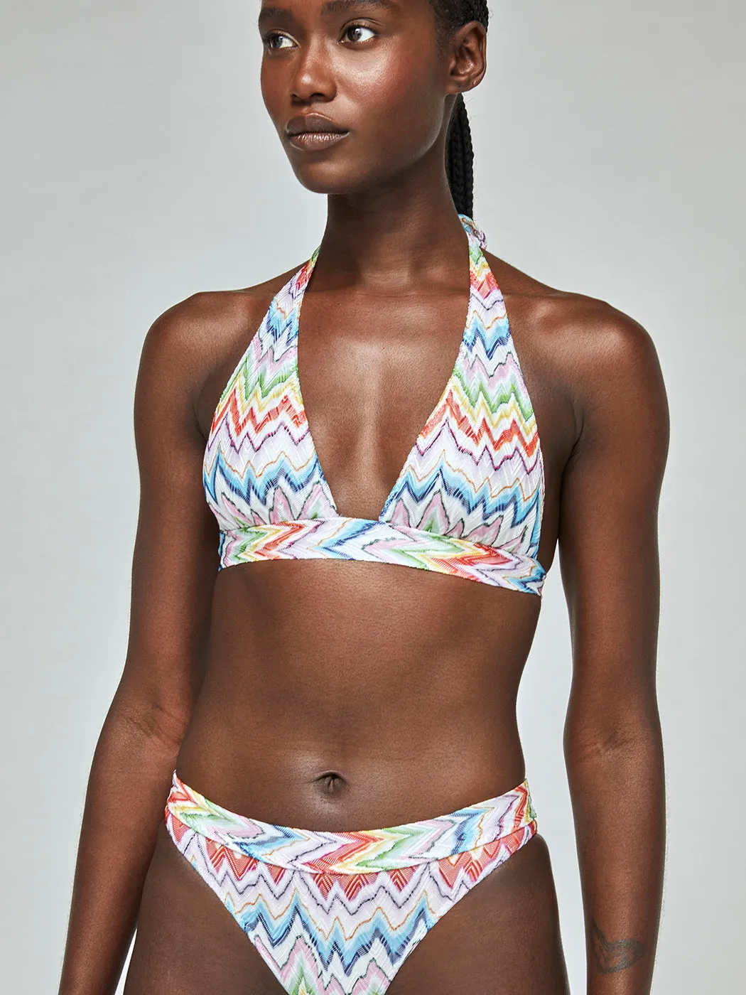 Bikini - Chevron Multi Zig Zag Stampa Chevron