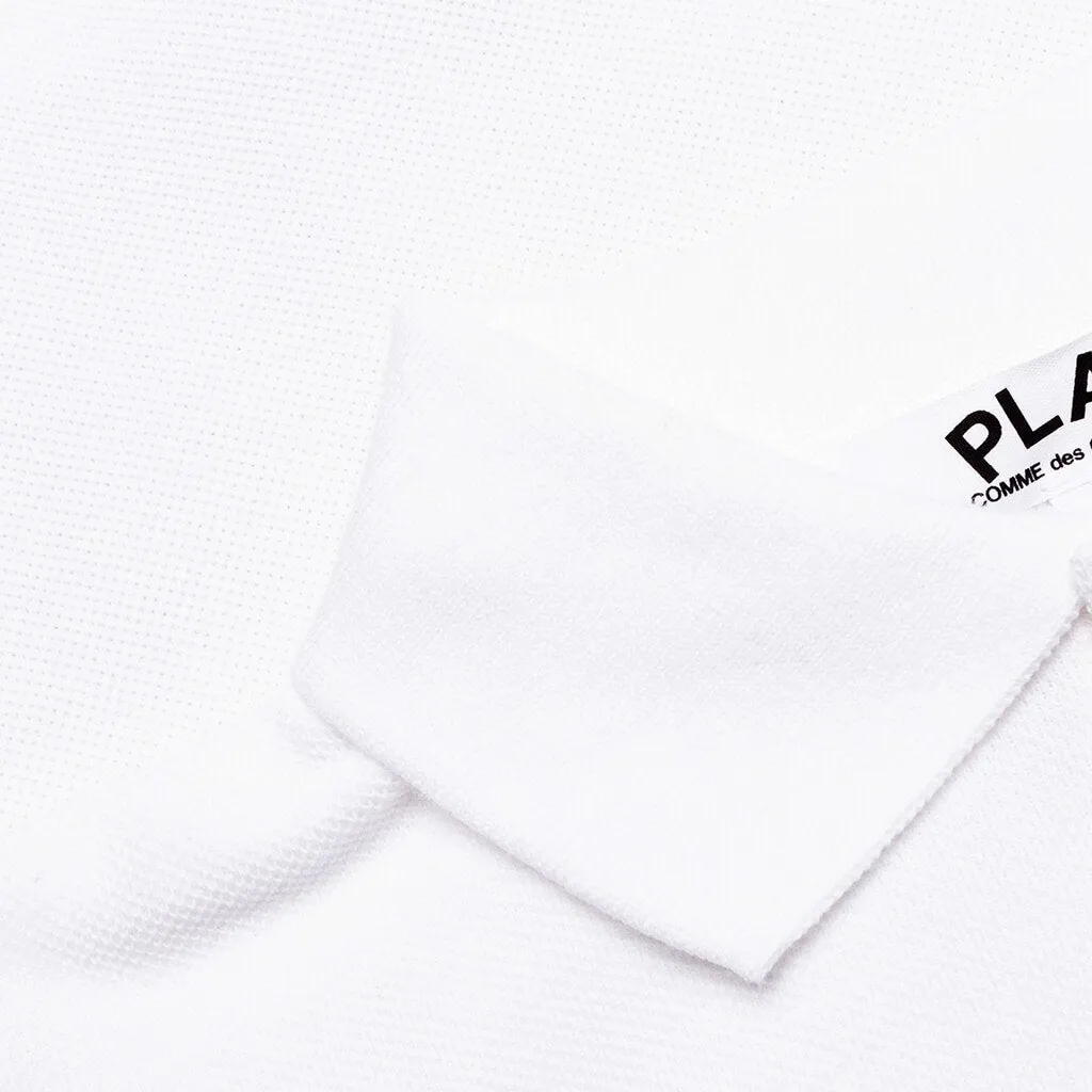 Black Emblem Kid's Polo Shirt - White