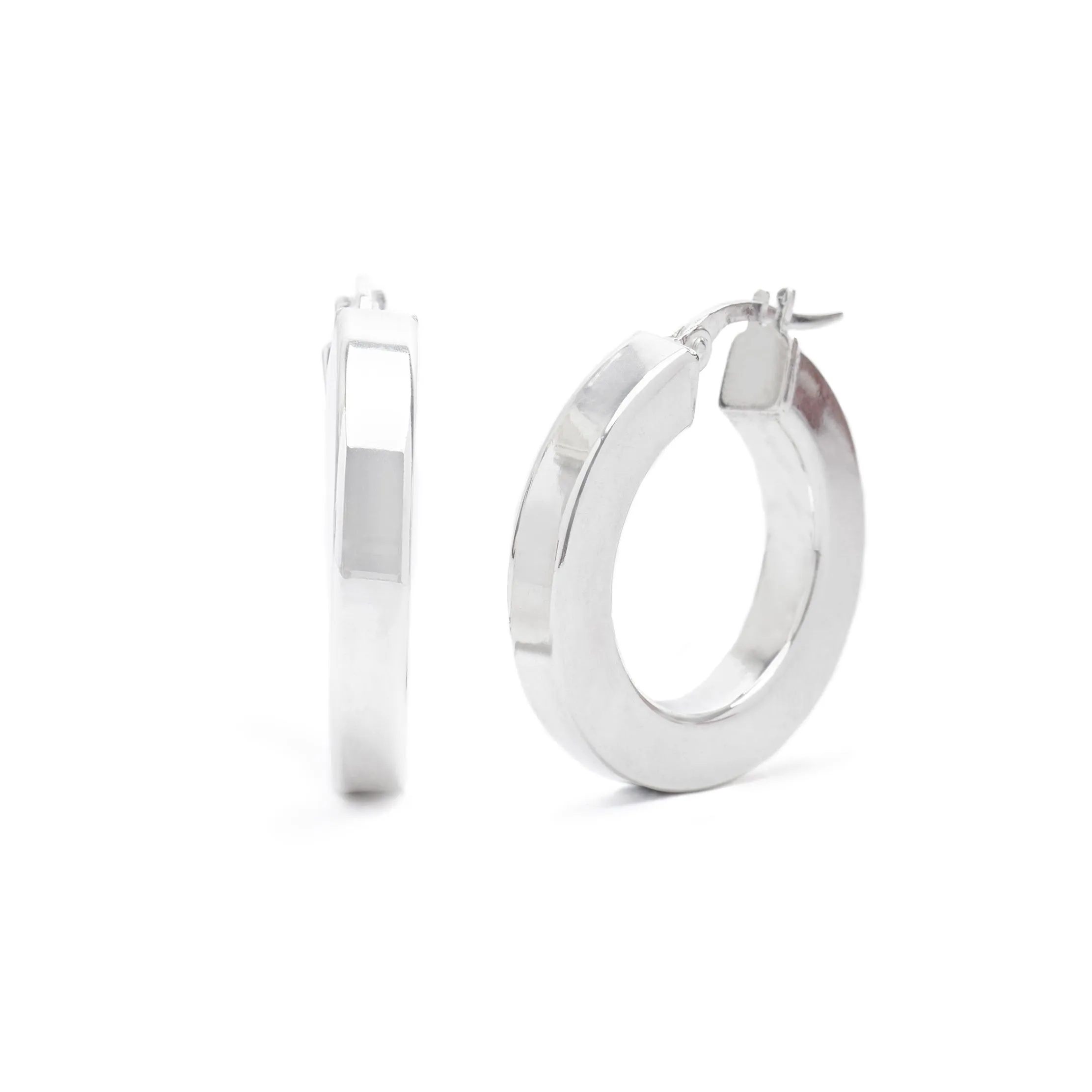 Bold Silver Hoops