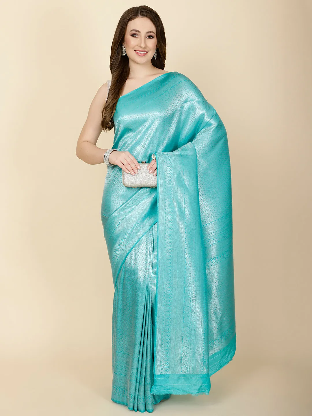 Brocade Zari Jaal Handloom Woven Saree