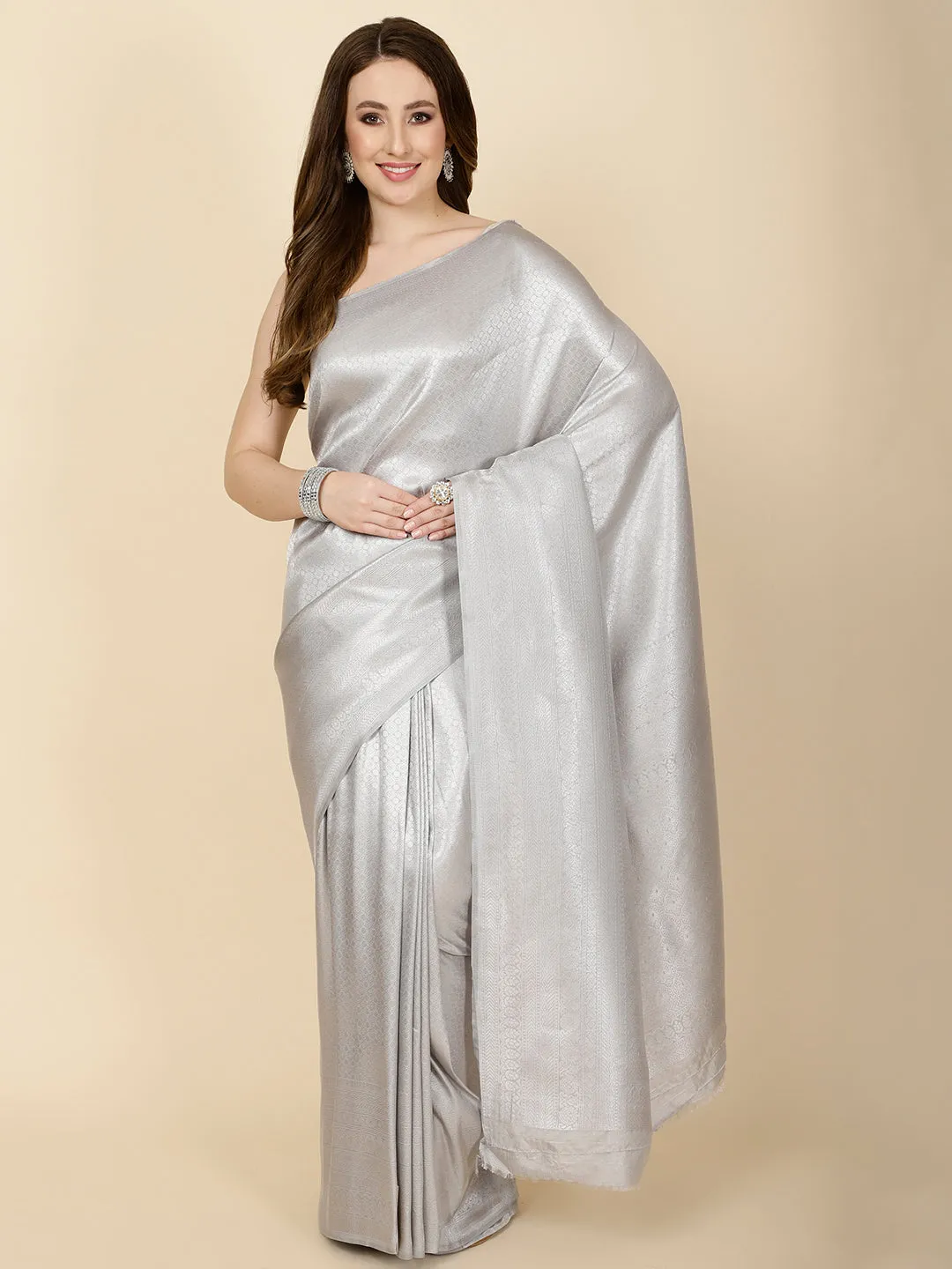 Brocade Zari Jaal Handloom Woven Saree