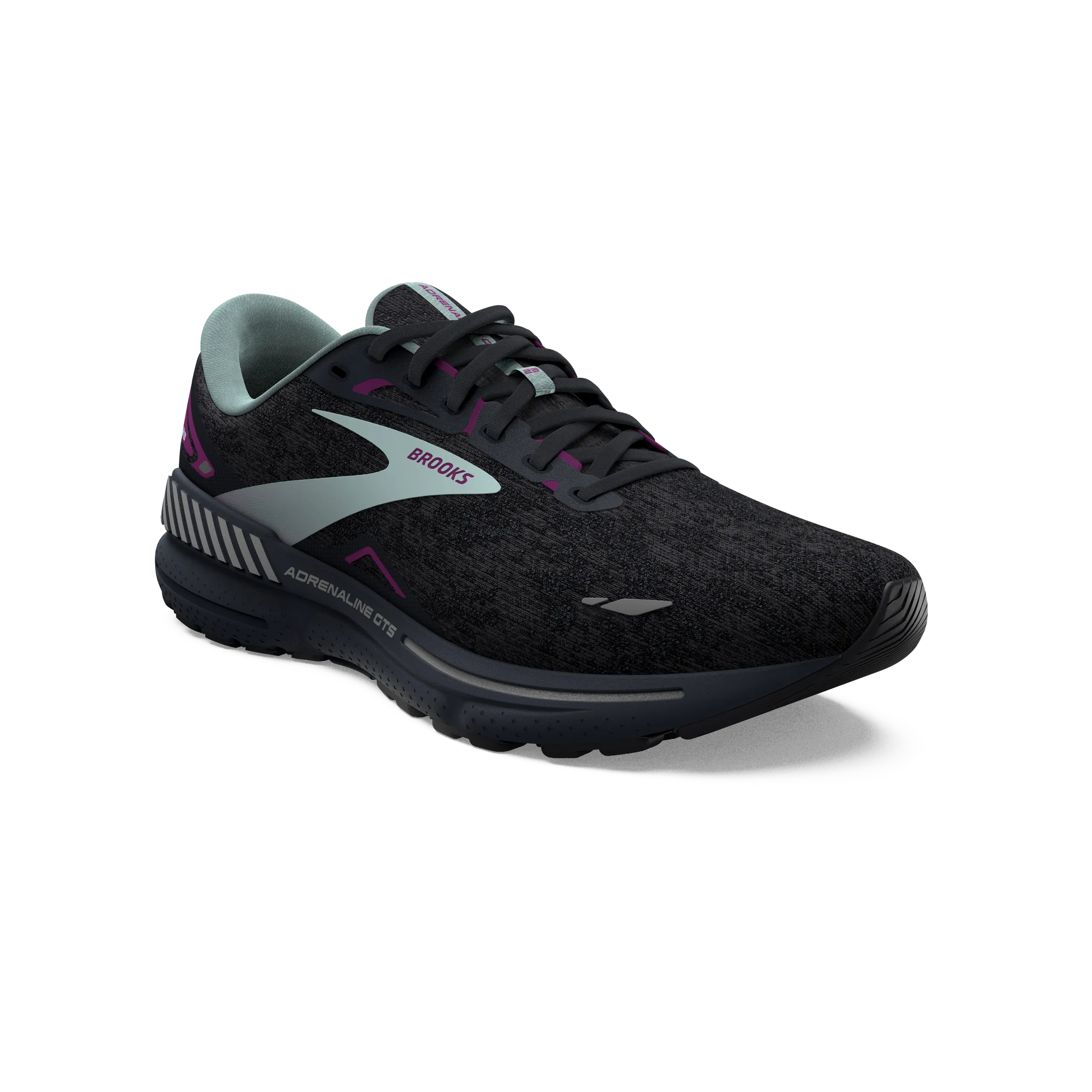 Brooks Adrenaline GTS 23 (B Width) - Black/Light Blue/Purple (Womens)