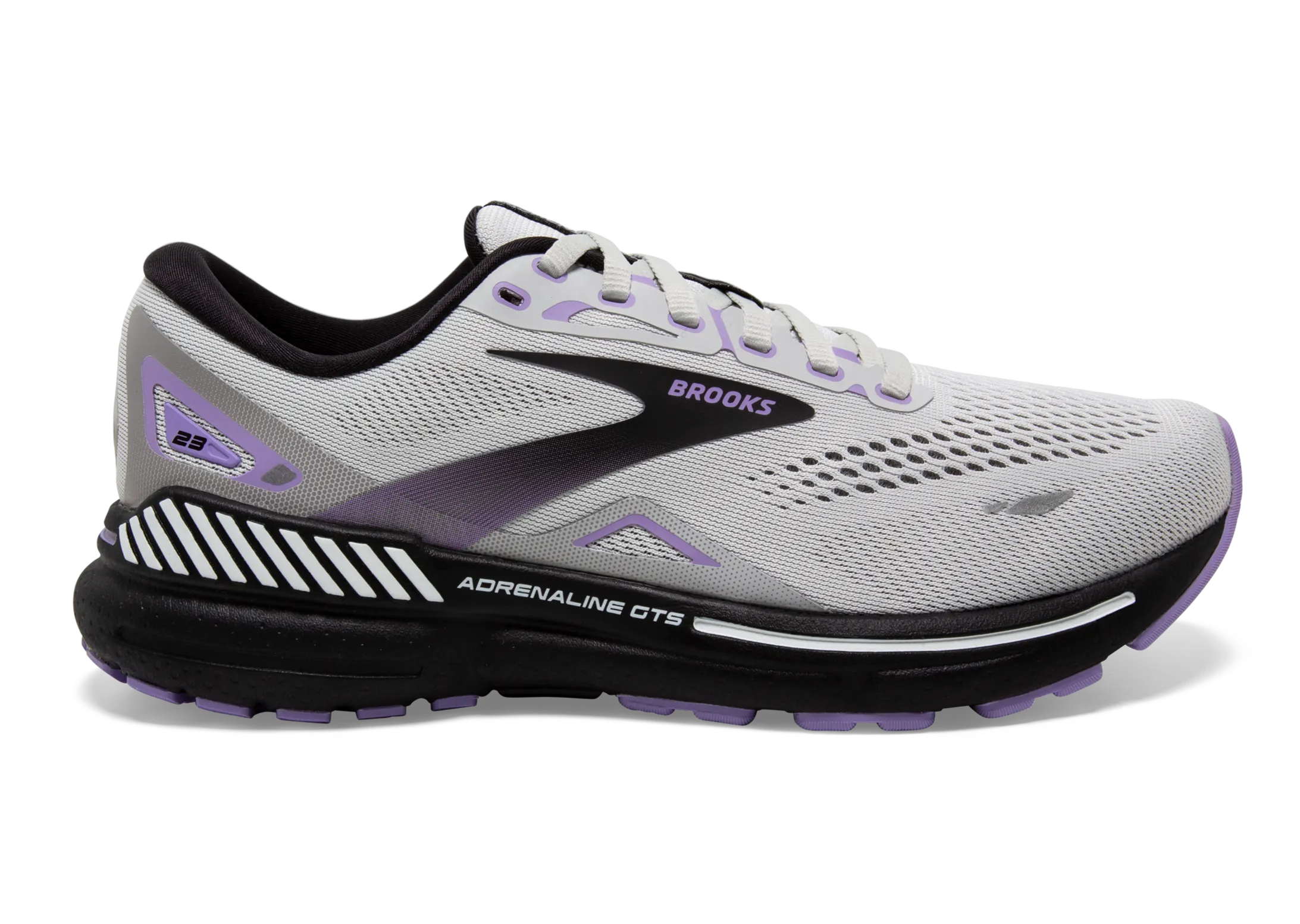 Brooks Adrenaline GTS 23 (D-Width) - Grey/Black/Purple (Womens)