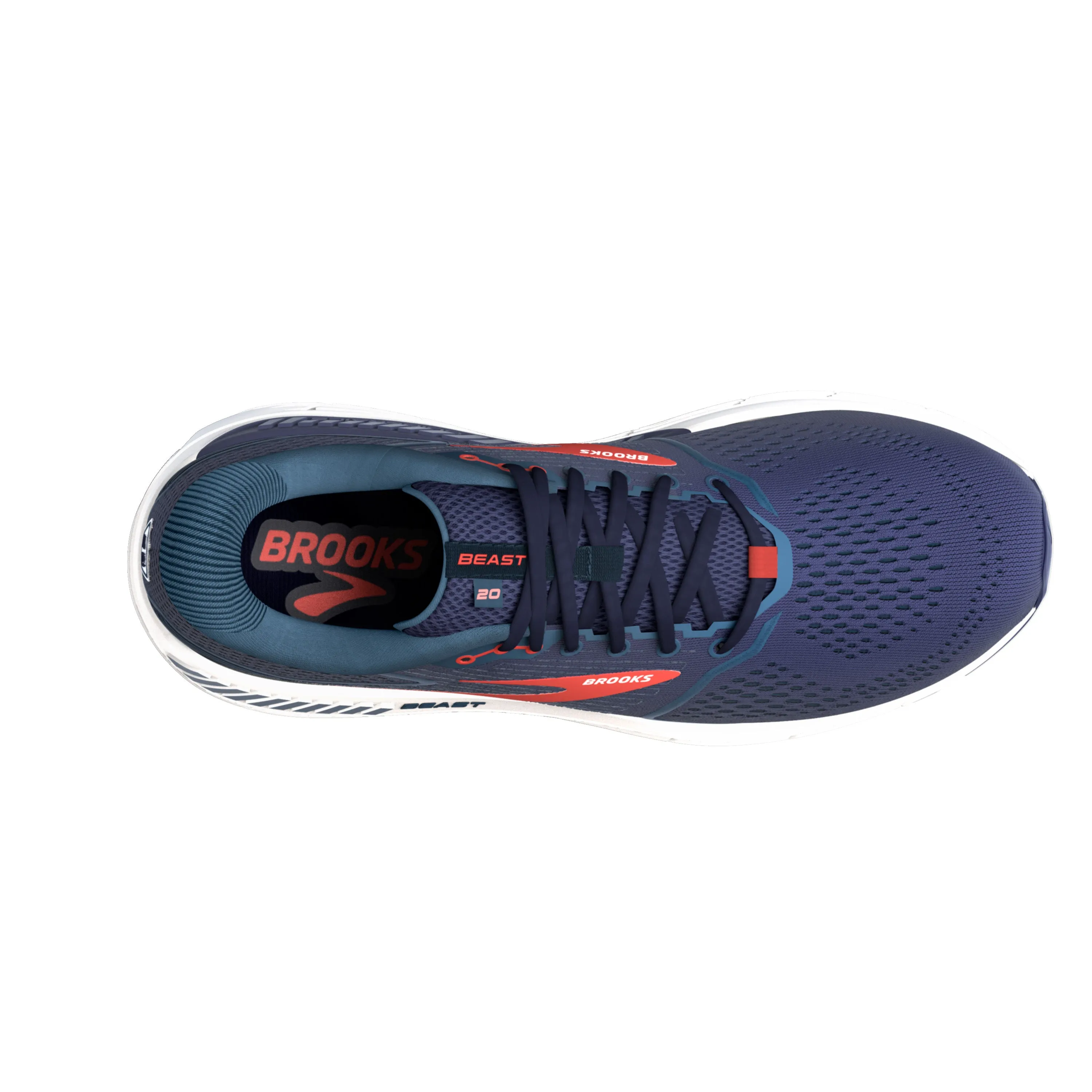 Brooks Beast 20 (2E Width) - Blackened Pearl/ Black/ Red (Mens)