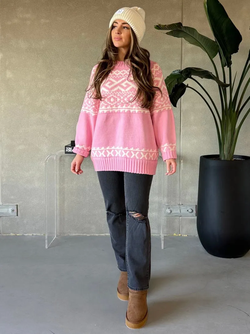 BRUNETTE THE LABEL Fairisle Knit Sweater