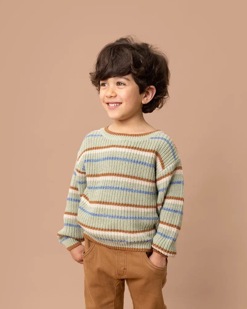 BUG STRIPE KNITTED JUMPER 3-7 YRS