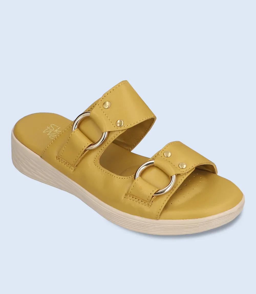 BW2404-MUSTARD-Women Comfort Slippers