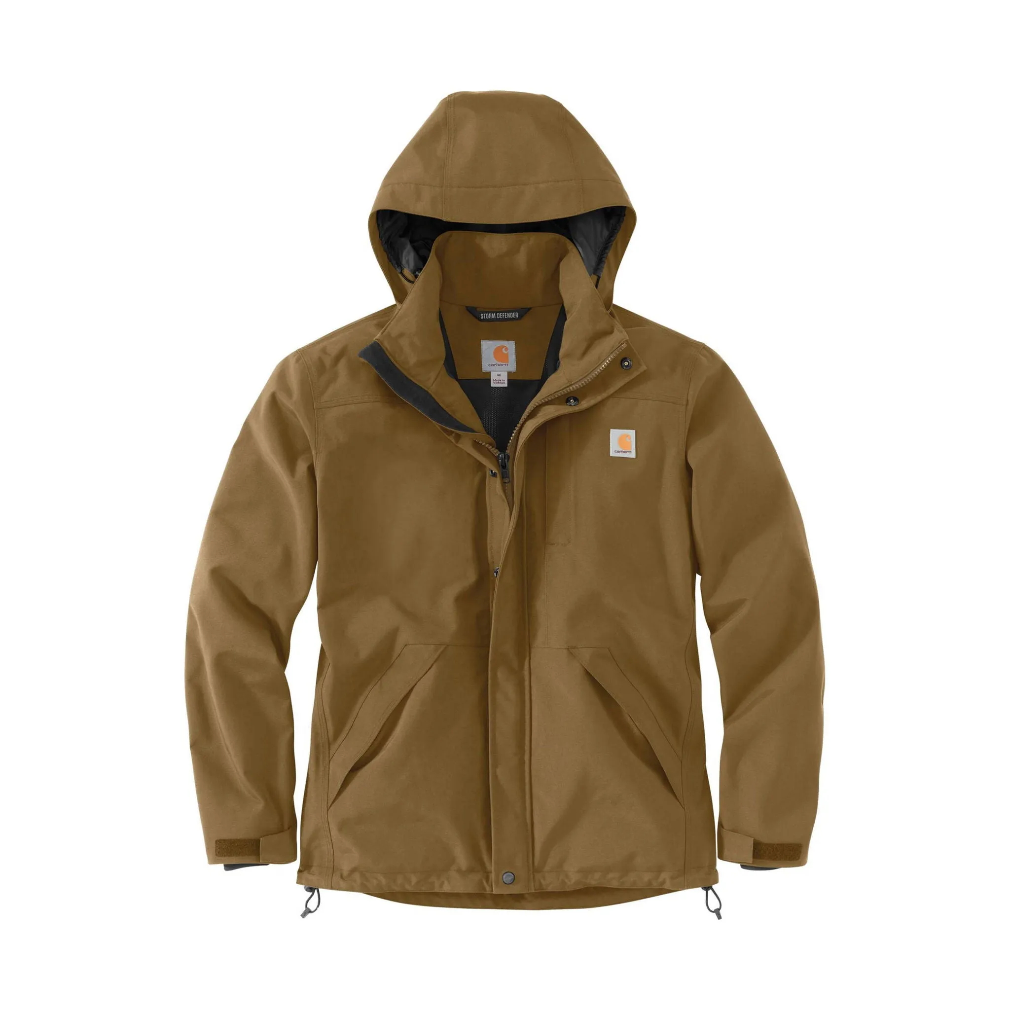 Carhartt Men's Storm Defender Loose Fit Heavy Weight Rain Jacket - Oak Brown