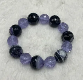 Chunky Purple Agate Bracelet