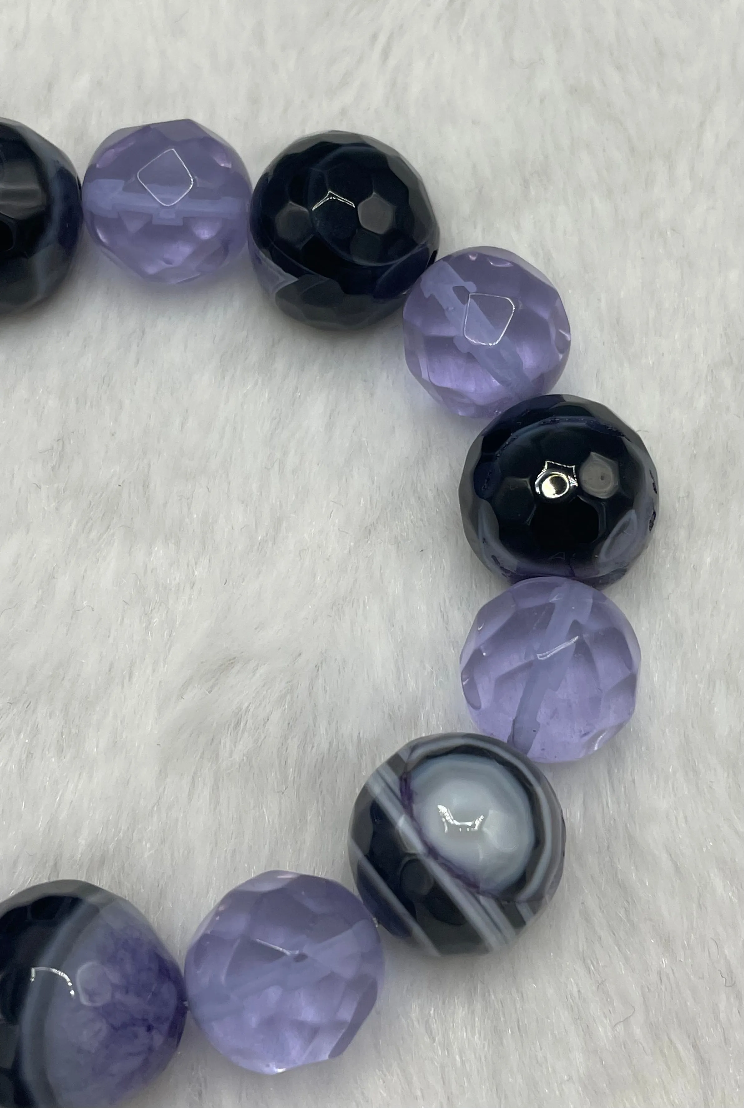 Chunky Purple Agate Bracelet