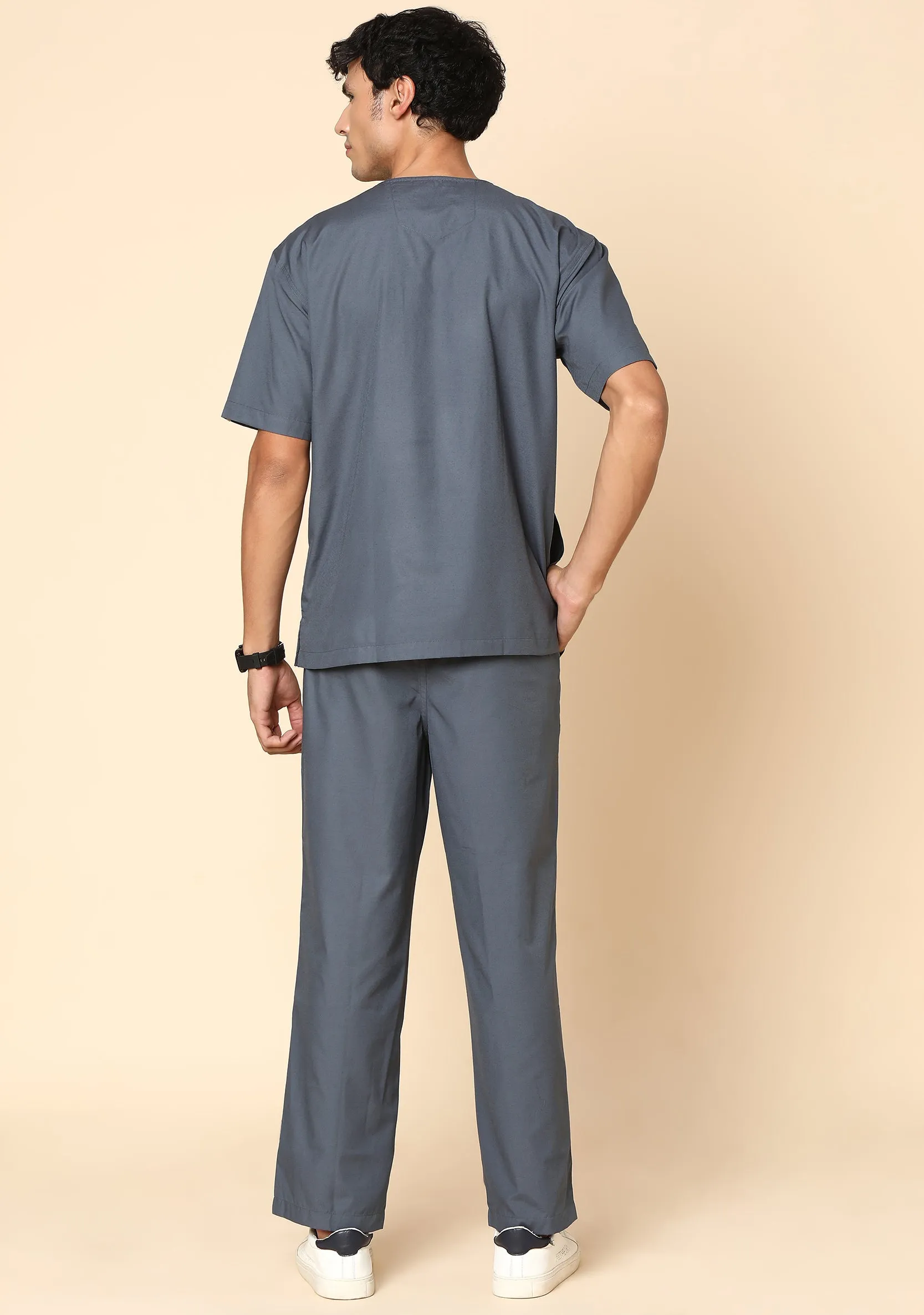 Classic Men's 5-Pocket (Heather grey) Scrub