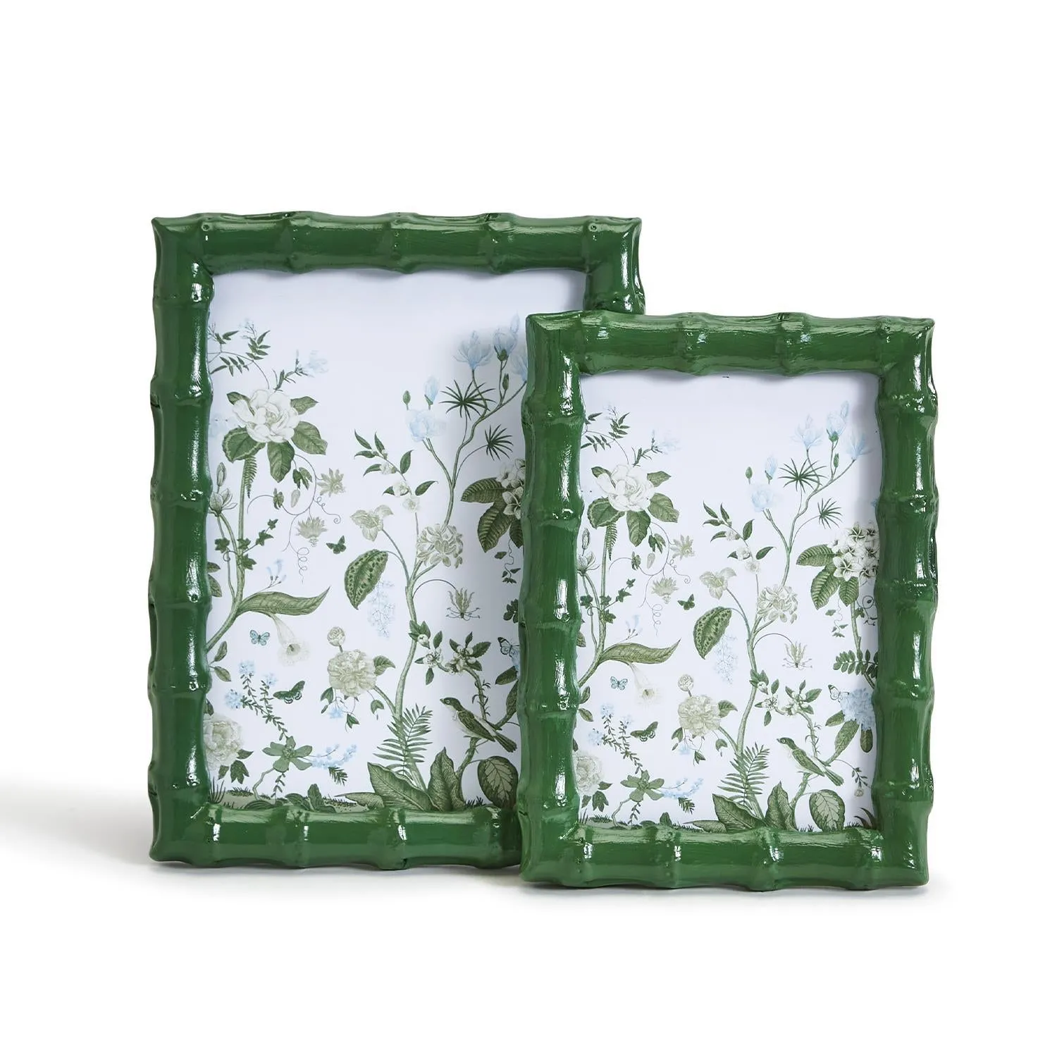 Countryside Green Set of 2 Faux Bamboo Photo Frames