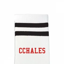 Custom Design Striped Crew Socks - Medium