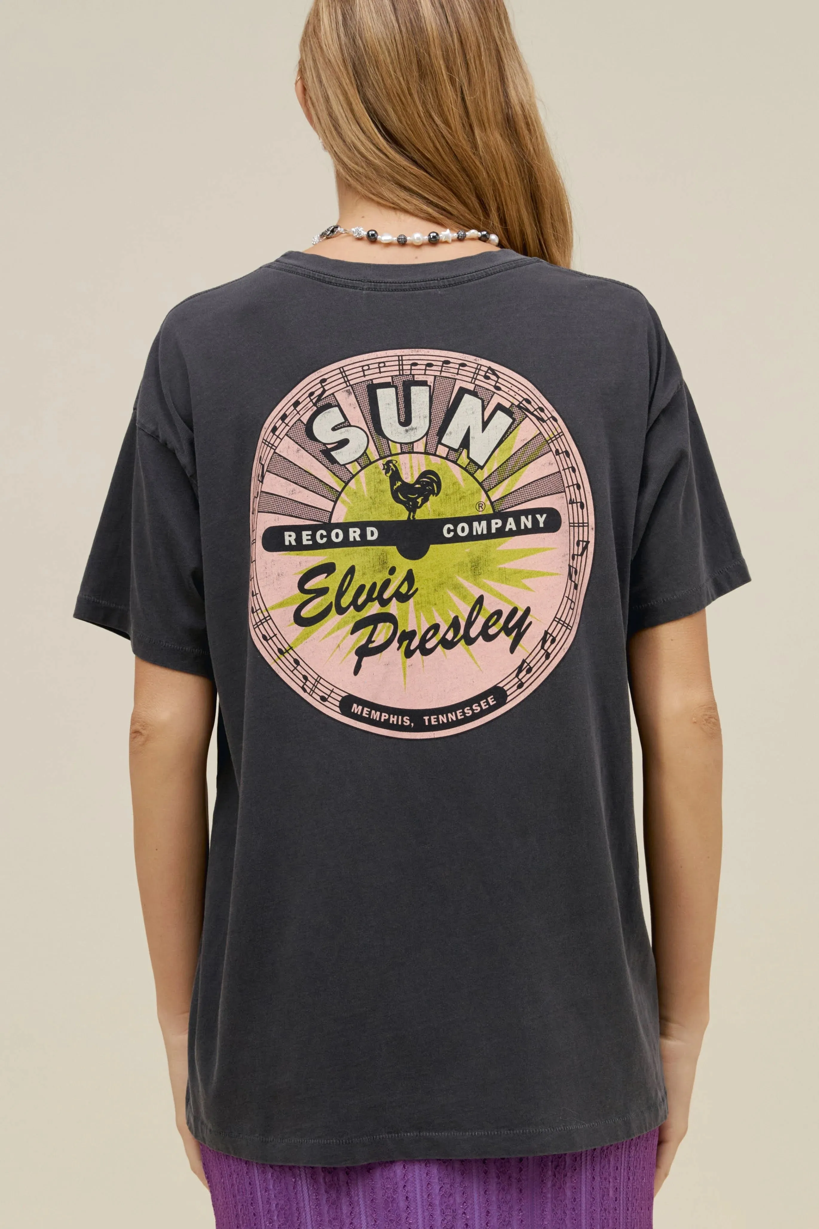 Daydreamer - Sun Records x Elvis Broke the Rules Merch Tee - Pigment Black