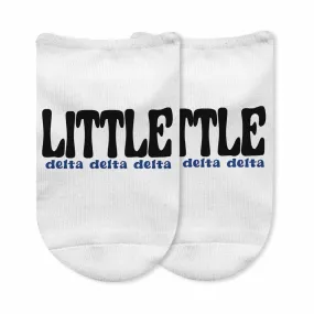 Delta Delta Delta No Show Socks for Bigs and Littles