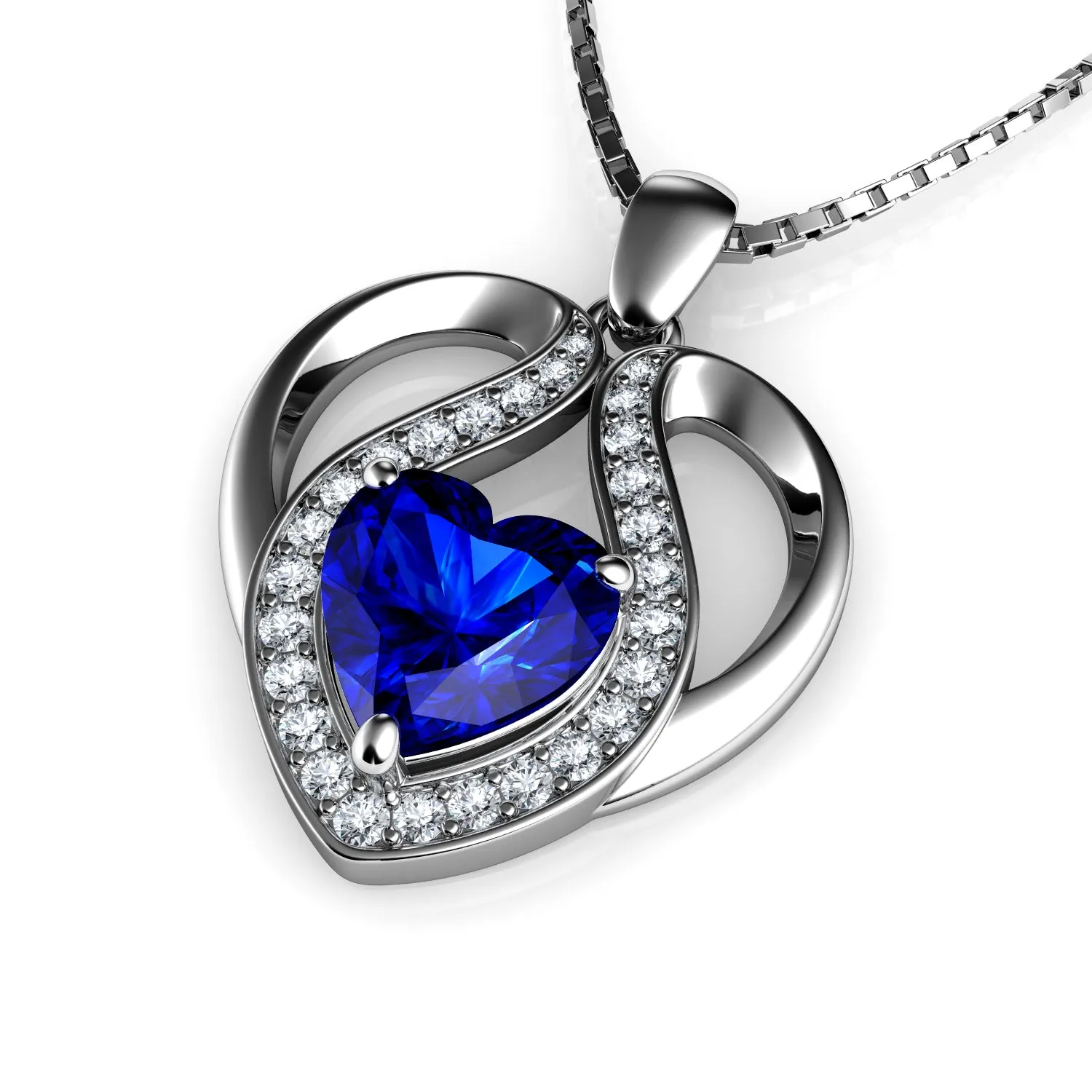 DEPHINI - Cute blue necklace for Women 925 sterling silver pendant