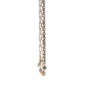 Diamond & Sapphire Mixed Chain Necklace