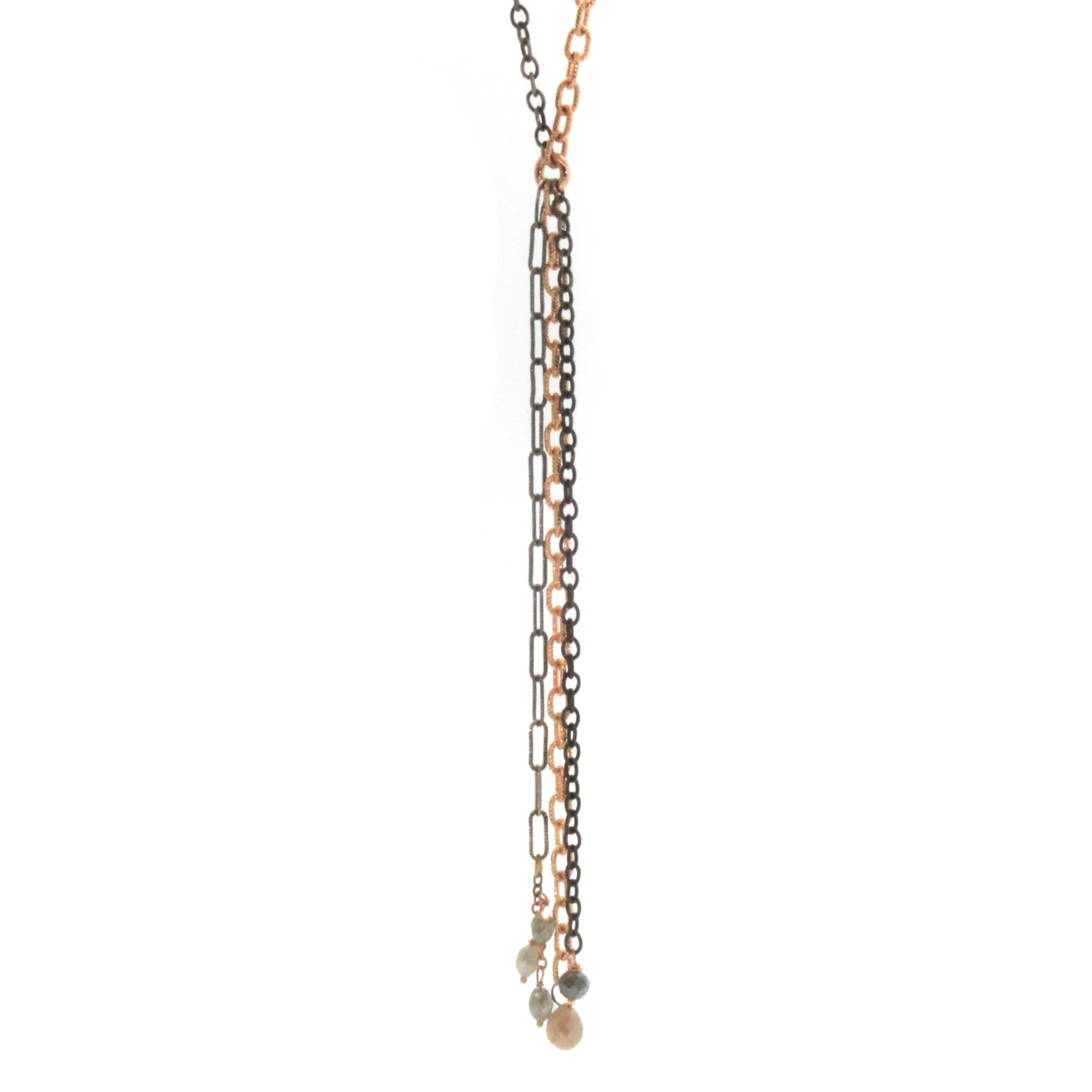 Diamond & Sapphire Mixed Chain Necklace