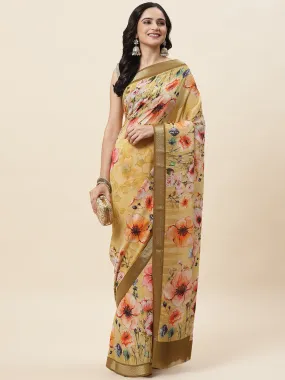 Digital Floral Printed Art Georgette Saree