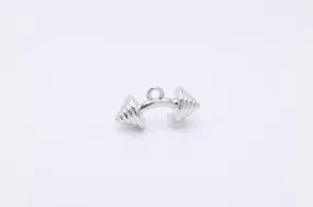 Dumbbell Wholesale Charm, 925 Sterling Silver, 597