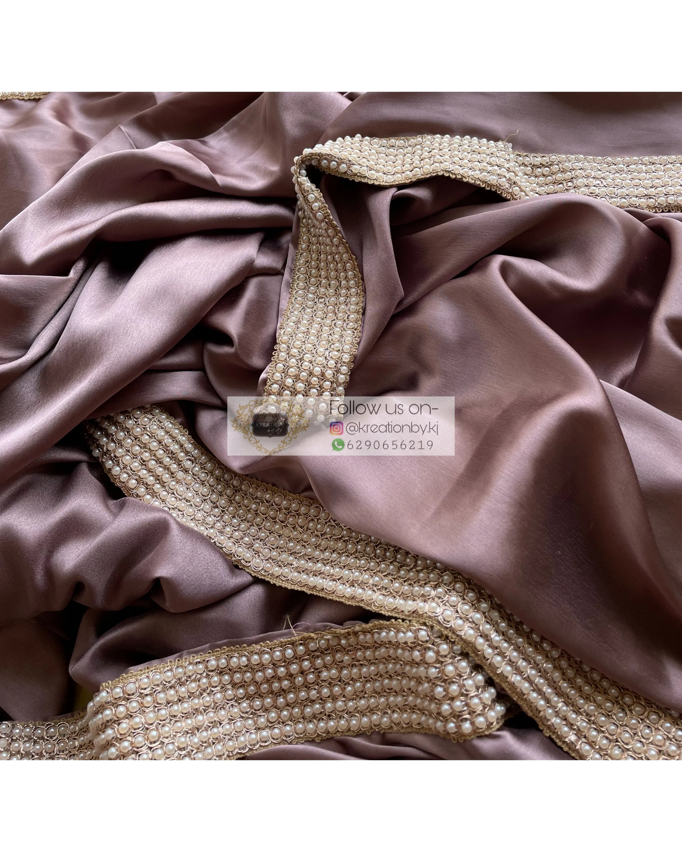 Dusty Mauve Mother Of Pearl Saree