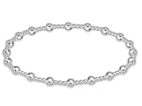 E Newton Classic Sincerity Pattern Bead Bracelet - Sterling